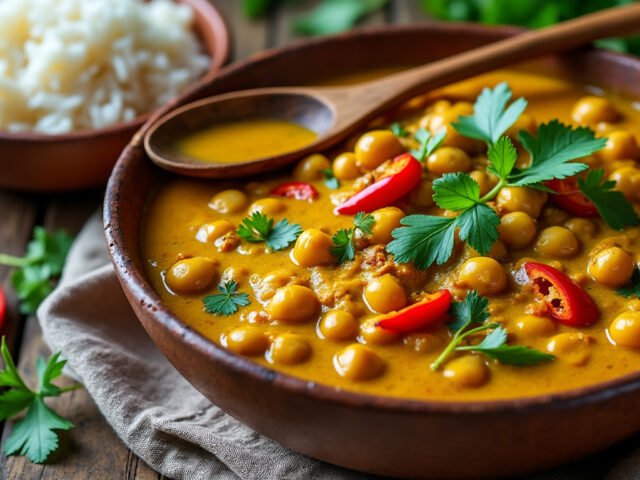 Curry de pois chiches au lait de coco : une recette facile au Cookeo