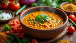 découvrez notre recette simple et savoureuse de dahl de lentilles corail au cookeo. parfait pour un repas réconfortant et plein de saveurs, ce plat végétarien est rapide à préparer et idéal pour toute la famille.