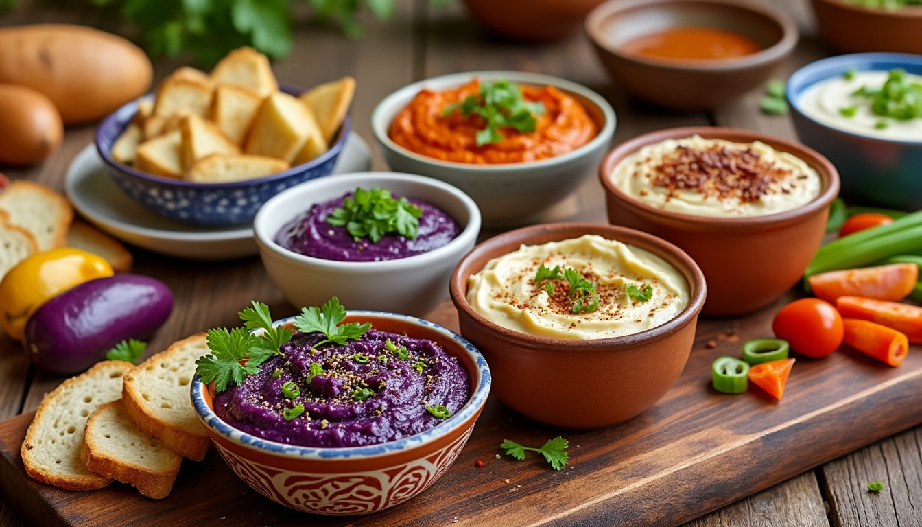 découvrez notre savoureux dip d'aubergines au sésame, une recette délicieuse et saine qui ravira vos invités. parfait pour accompagner vos apéritifs, ce mélange crémeux et parfumé met en valeur la richesse des aubergines et le goût subtil du sésame. facile à préparer, il apportera une touche méditerranéenne à vos repas.