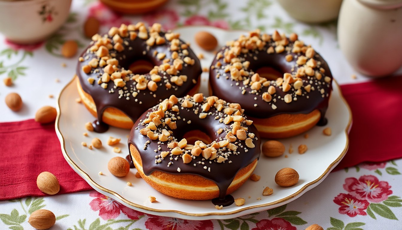 découvrez nos irrésistibles donuts au chocolat garni de délicieuses noisettes grillées. une alliance parfaite entre douceur et croquant, idéale pour accompagner votre café ou comme en-cas gourmand. succombez à cette tentation chocolatée et partagez un moment de plaisir unique !