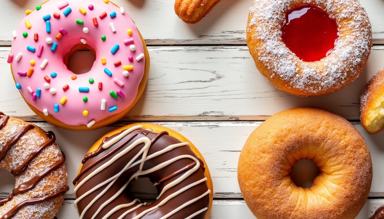découvrez nos irrésistibles donuts au chocolat, garnis de délicieuses noisettes grillées. une explosion de saveurs qui ravira vos papilles à chaque bouchée ! parfait pour accompagner votre café ou pour une pause sucrée.