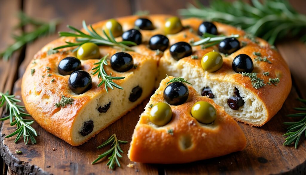 découvrez notre délicieuse recette de focaccia aux olives et herbes, parfaite pour accompagner vos repas ou pour un apéritif savoureux. cette spécialité italienne moelleuse et parfumée ravira vos papilles avec ses arômes d'herbes fraîches et le goût riche des olives. préparez-la facilement et régalez vos amis et votre famille.