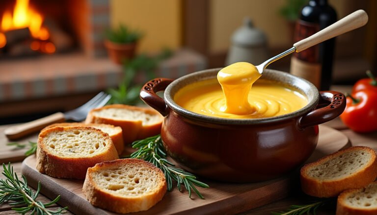 découvrez notre délicieuse fondue de fromage végétarienne accompagnée de pain complet, un plat savoureux et réconfortant qui ravira tous les amateurs de fromage. parfaite pour les soirées entre amis ou en famille, cette recette vous offre une expérience gourmande et saine.