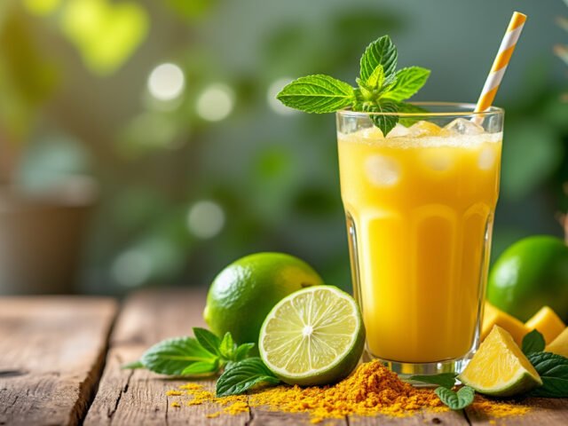 Le smoothie citron vert-ananas et curcuma : bénéfices et préparation