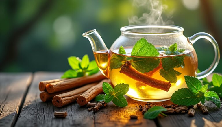 découvrez les multiples bienfaits de l'infusion à la réglisse et à la menthe, une boisson délicieuse et apaisante qui favorise la digestion, soulage les maux de gorge et apporte une sensation de fraîcheur. apprenez à préparer cette infusion savoureuse pour profiter de ses vertus bienfaisantes au quotidien.