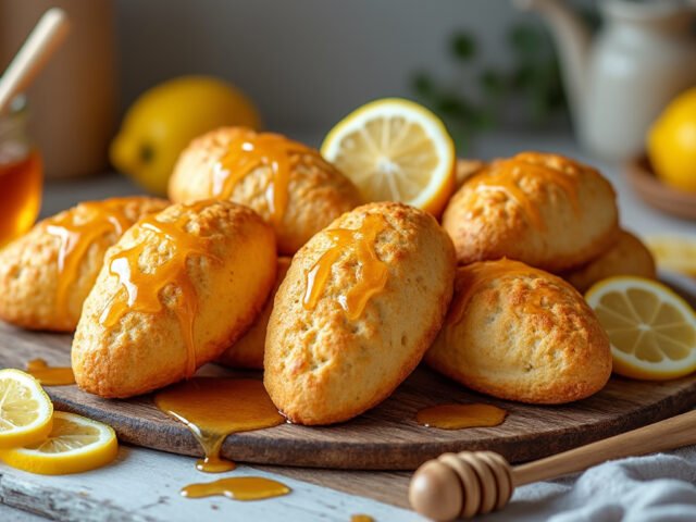 Madeleines au miel et citron