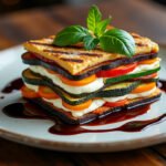 Mille-feuille de légumes grillés et ricotta