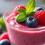 Mousse aux fruits rouges et yaourt végétal