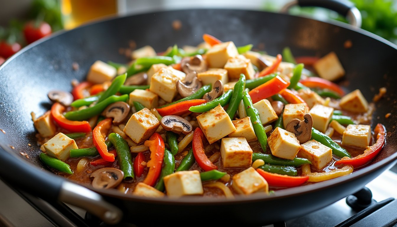 savourez le pad see ew, un plat thaïlandais traditionnel, préparé avec des nouilles larges sautées aux légumes frais et au tofu marinés. découvrez cette délicieuse combinaison de saveurs et de textures, idéale pour un repas végétarien plein de caractère.