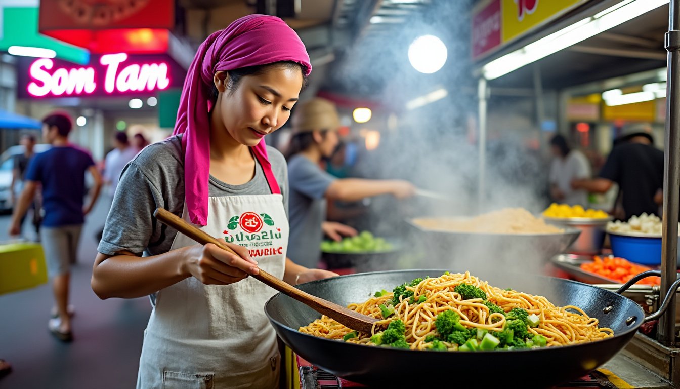 découvrez notre recette savoureuse de pad see ew aux légumes et tofu, un plat thaïlandais emblématique. savourez des nouilles sautées à la sauce soja, mêlées à un mélange coloré de légumes frais et de tofu tendre, pour une expérience culinaire délicieuse et équilibrée.