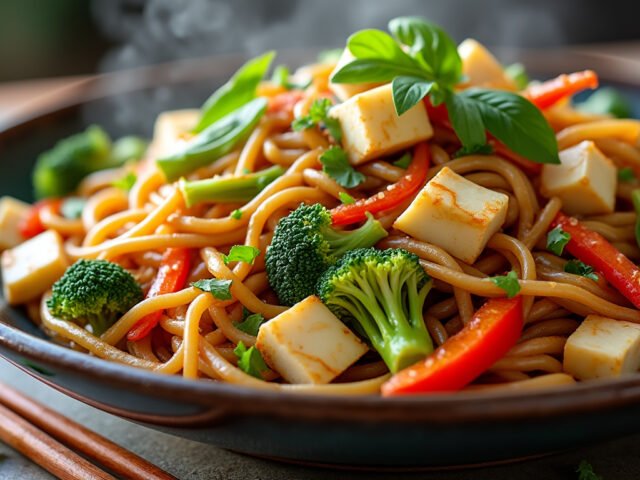 Pad see ew aux légumes et tofu