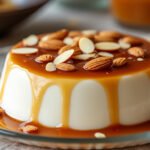 Panna cotta au caramel et amandes effilées