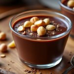 Panna cotta au chocolat et éclats de noisettes