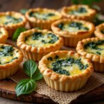 Petites quiches aux épinards et fromage