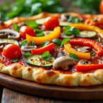 Pizza base chou-fleur et légumes grillés