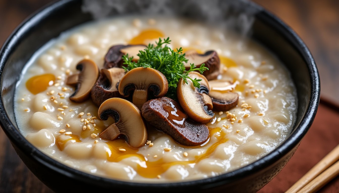 découvrez une recette réconfortante de porridge salé au miso et champignons, alliant onctuosité et umami. idéal pour un petit-déjeuner original ou un déjeuner léger, ce plat riche en saveurs et en nutriments ravira vos papilles. à essayer absolument !