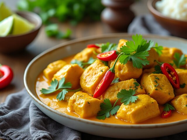 Poulet au curry et lait de coco : une recette facile au Cookeo