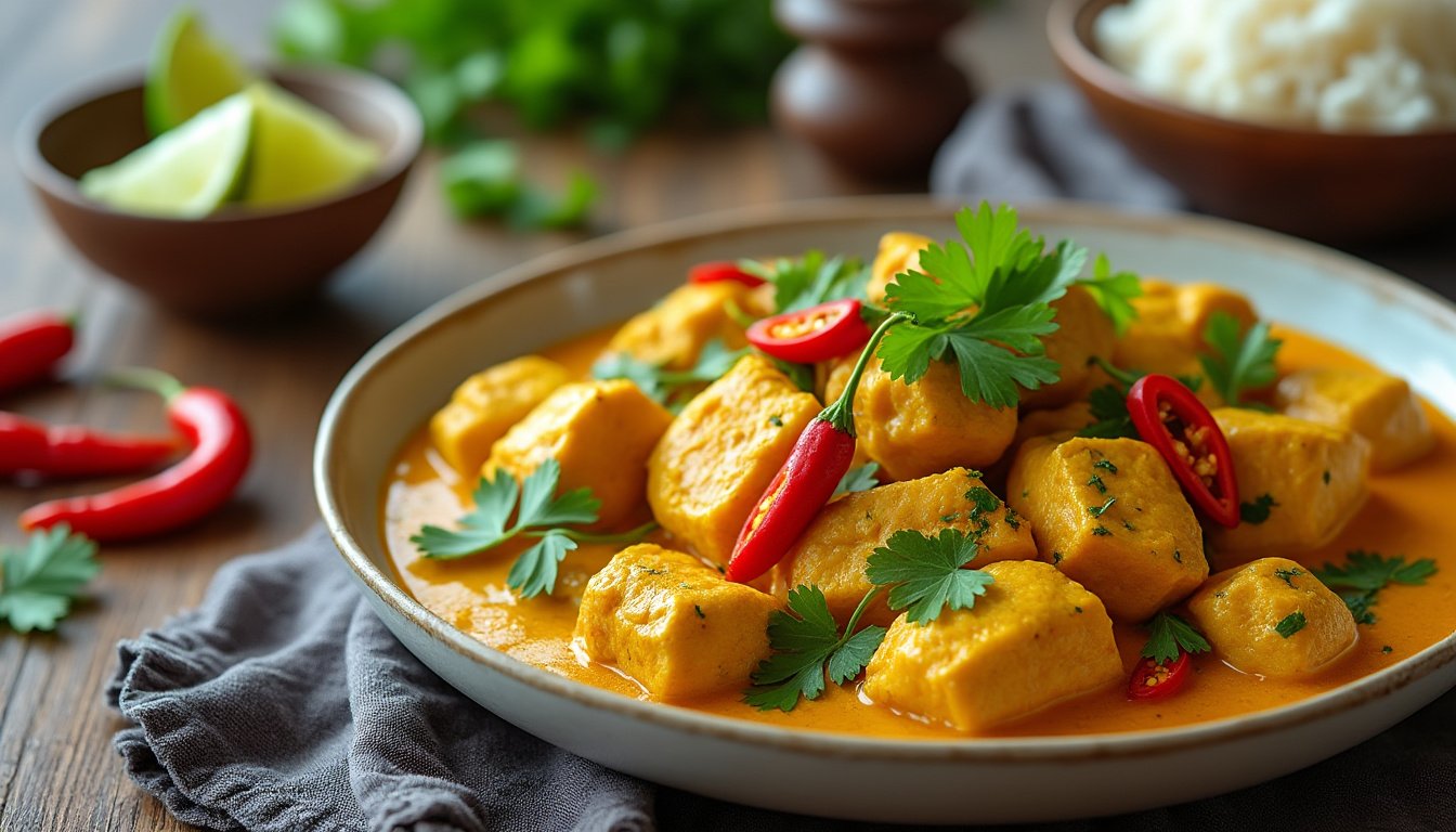 découvrez notre recette facile de poulet au curry et lait de coco, préparée rapidement avec le cookeo. savourez un plat savoureux et exotique qui ravira vos papilles en un rien de temps !