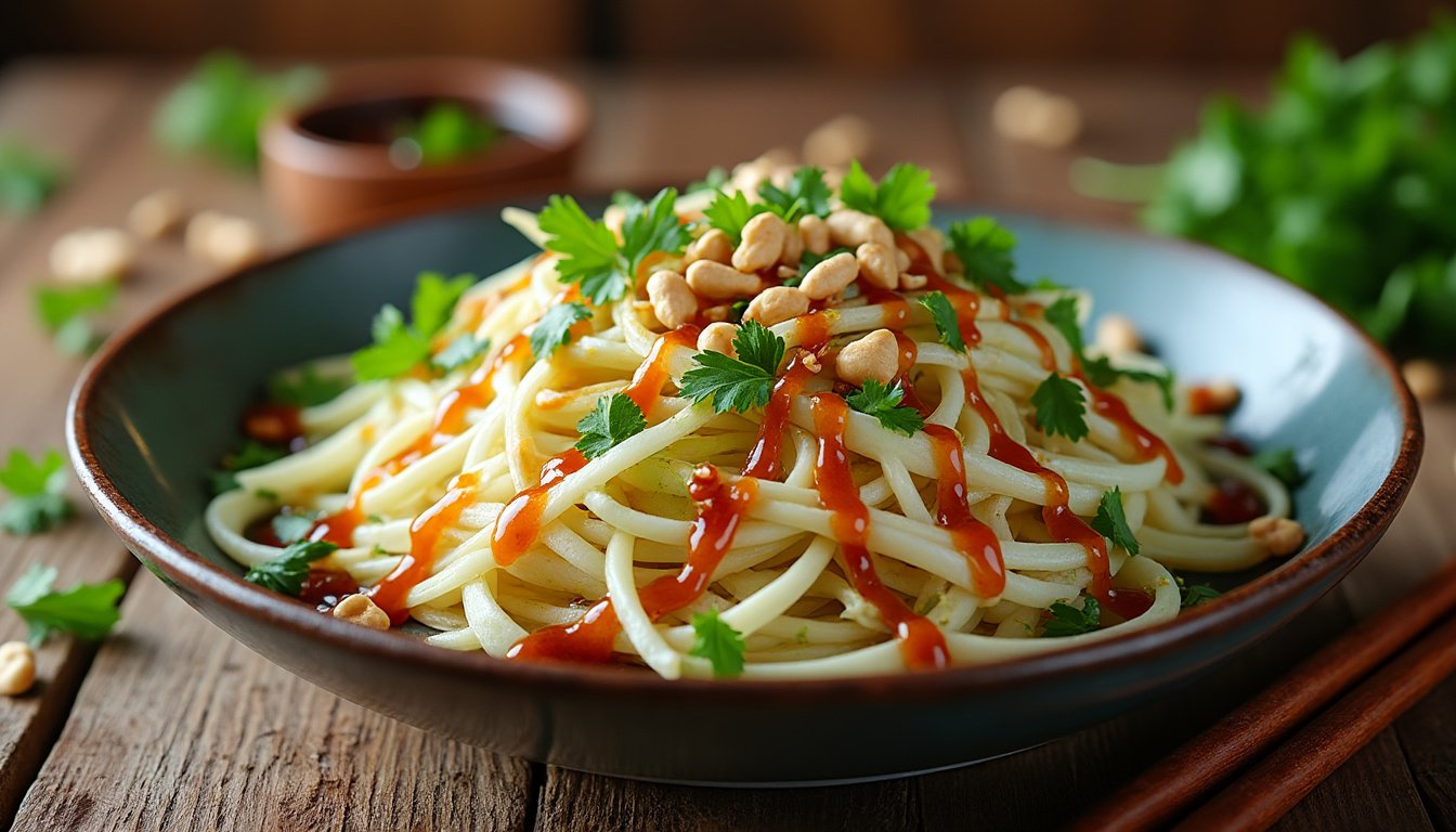 découvrez une délicieuse salade de chou blanc croquant, agrémentée d'une sauce soja savoureuse et de cacahuètes croquantes. parfaite en entrée légère ou en accompagnement, cette recette est à la fois saine et pleine de saveurs.