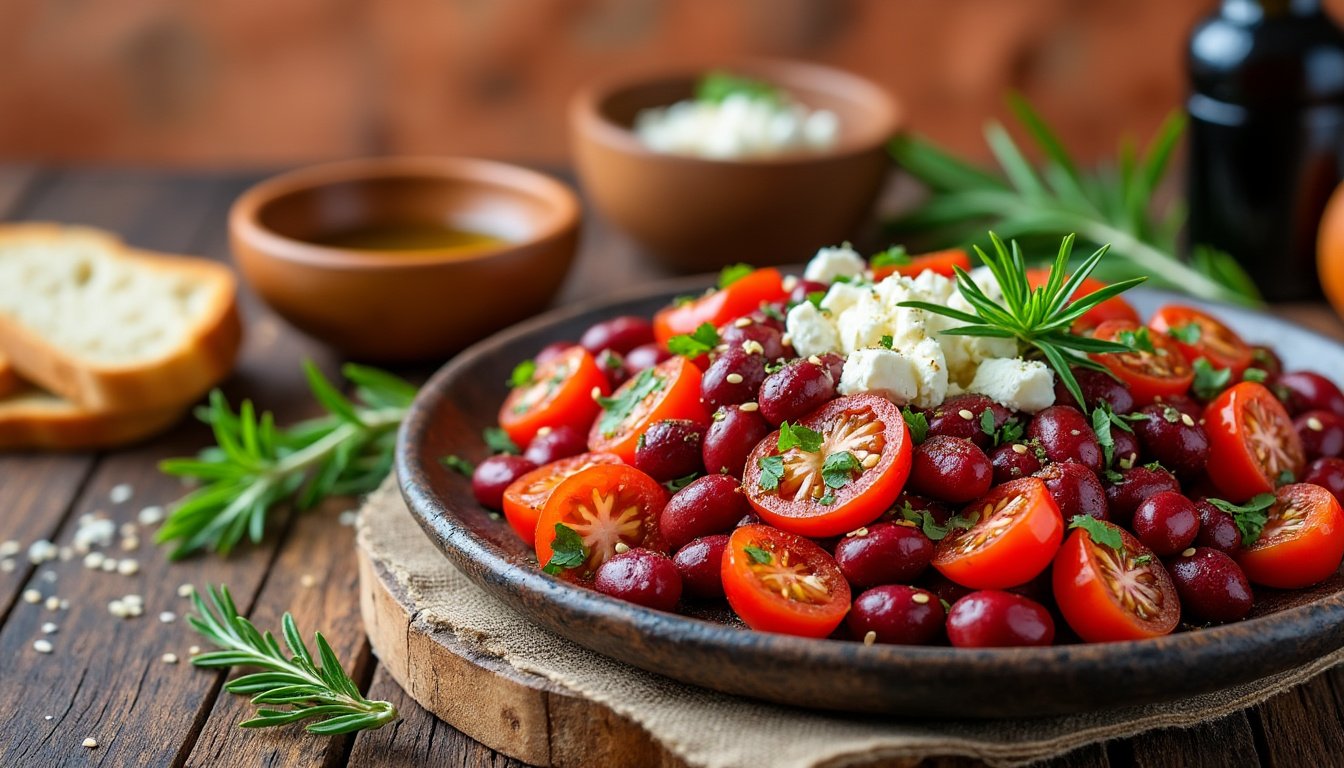 découvrez notre délicieuse recette de salade de haricots rouges, tomates et cumin. un mélange frais et savoureux, parfait pour vos repas d'été ou comme accompagnement nourrissant. facile à préparer, cette salade allie le croquant des légumes à l'arÎme épicé du cumin pour un vrai régal.