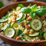 Salade d’orzo, courgettes et basilic