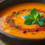 Soupe de patate douce et épices