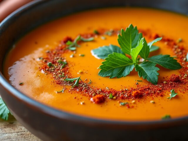 Soupe de patate douce et épices