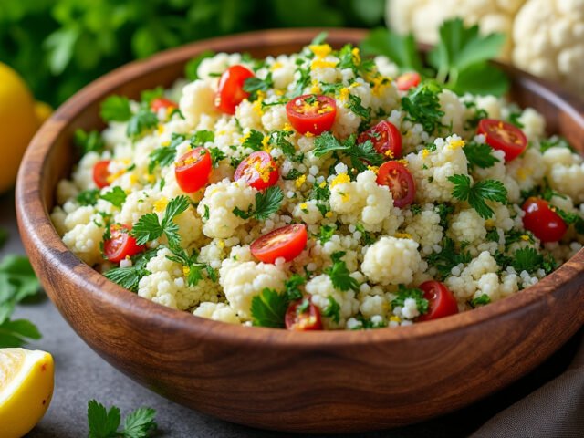 Taboulé de chou-fleur et herbes fraîches