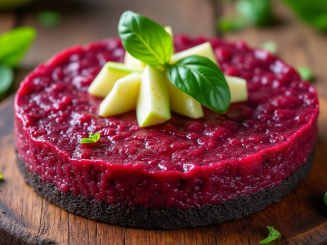 Tartare de betterave et pommes vertes