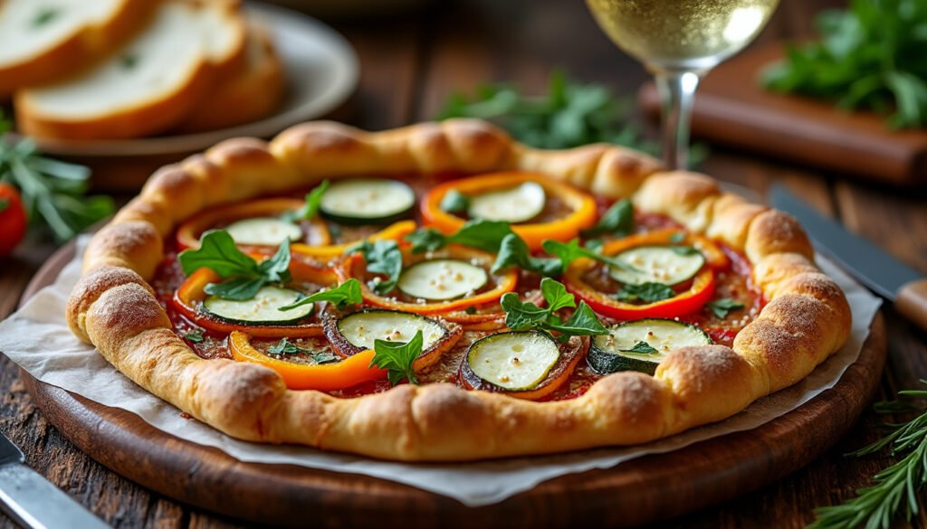 découvrez notre délicieuse tarte flambée végétarienne, une alternative savoureuse et légère à la recette traditionnelle. préparée avec des ingrédients frais et de saison, elle ravira les papilles des amateurs de cuisine saine et gourmande. à déguster chaude pour un moment convivial entre amis ou en famille !