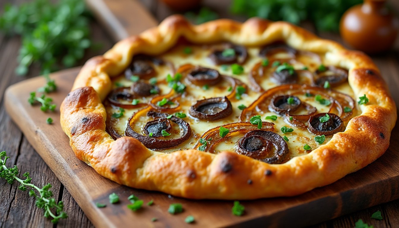 découvrez notre délicieuse tarte flambée végétarienne, une recette savoureuse qui marie le croquant de la pâte à la douceur des légumes grillés. parfaite pour un repas convivial ou une soirée entre amis, cette spécialité alsacienne revisité ravira les gourmands tout en respectant vos choix alimentaires.