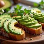 Tartines d’avocat et graines de sésame