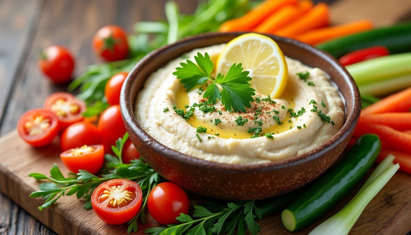 découvrez une recette savoureuse de tartines de houmous garnies de légumes croquants. parfaites pour un apéritif léger ou un déjeuner équilibré, ces tartines allient le crémeux du houmous à la fraîcheur des légumes pour une explosion de saveurs.