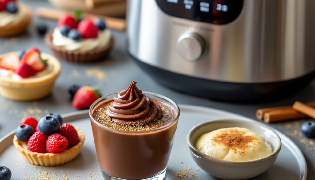 découvrez des recettes de desserts faciles à réaliser avec votre cookeo. régalez vos proches avec des plats sucrés simples et rapides à préparer, allant des classiques aux créations innovantes. parfait pour les gourmands en quête de simplicité !