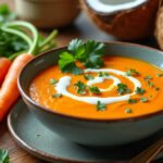 Velouté de carottes et lait de coco