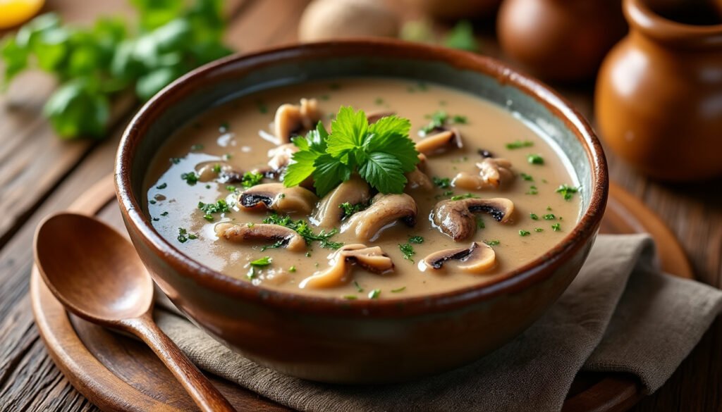 découvrez notre recette de velouté de champignons et persil, un délicieux potage crémeux et réconfortant. parfait pour les amoureux de la gastronomie, ce plat savoureux allie la richesse des champignons à la fraîcheur du persil. idéal pour une entrée ou un dîner léger, il saura ravir vos papilles. suivez nos conseils pour réussir cette recette pleine de saveurs!
