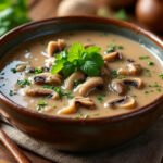 Velouté de champignons et persil