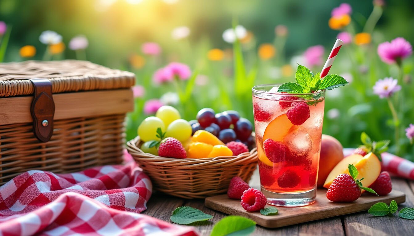 Découvrez une recette rapide et rafraîchissante de thé glacé framboise-basilic, parfaite pour les chaudes journées d'été. Combinez la douceur des framboises et la fraîcheur du basilic pour un breuvage désaltérant. Idéal pour accompagner vos barbecues ou vos moments de détente au soleil.