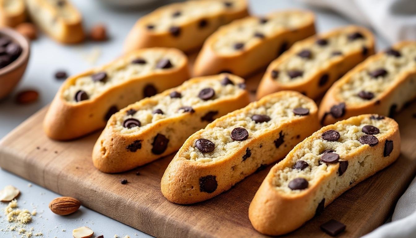 découvrez notre délicieuse recette de biscotti aux amandes et chocolat noir, un biscuit croquant et savoureux, parfait pour accompagner votre tasse de café ou de thé. offrez-vous une pause gourmande avec cette spécialité italienne qui ravira vos papilles!