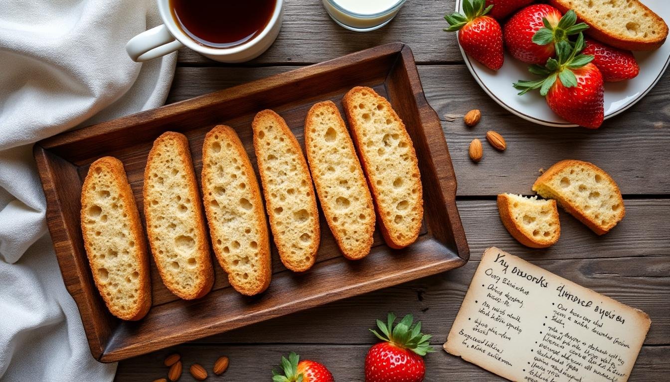 découvrez la recette irrésistible des biscotti aux amandes et chocolat noir, des biscuits croustillants parfaits pour accompagner votre café ou votre thé. à la fois savoureux et croquants, ces délices italiens raviront vos papilles à chaque bouchée.