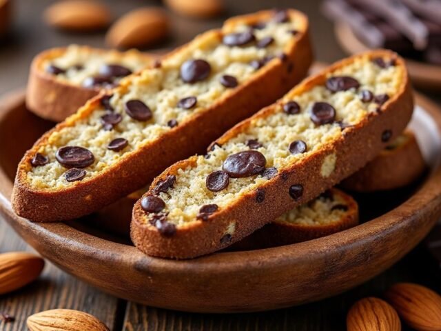 Biscotti aux amandes et chocolat noir
