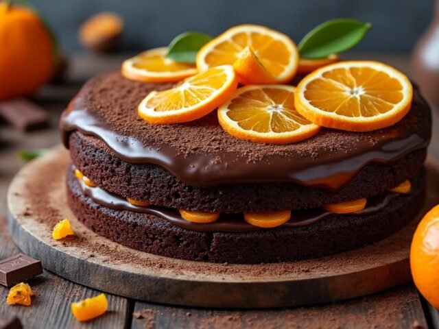 Cake chocolat-orange sans œufs