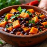 Chili aux patates douces et haricots noirs