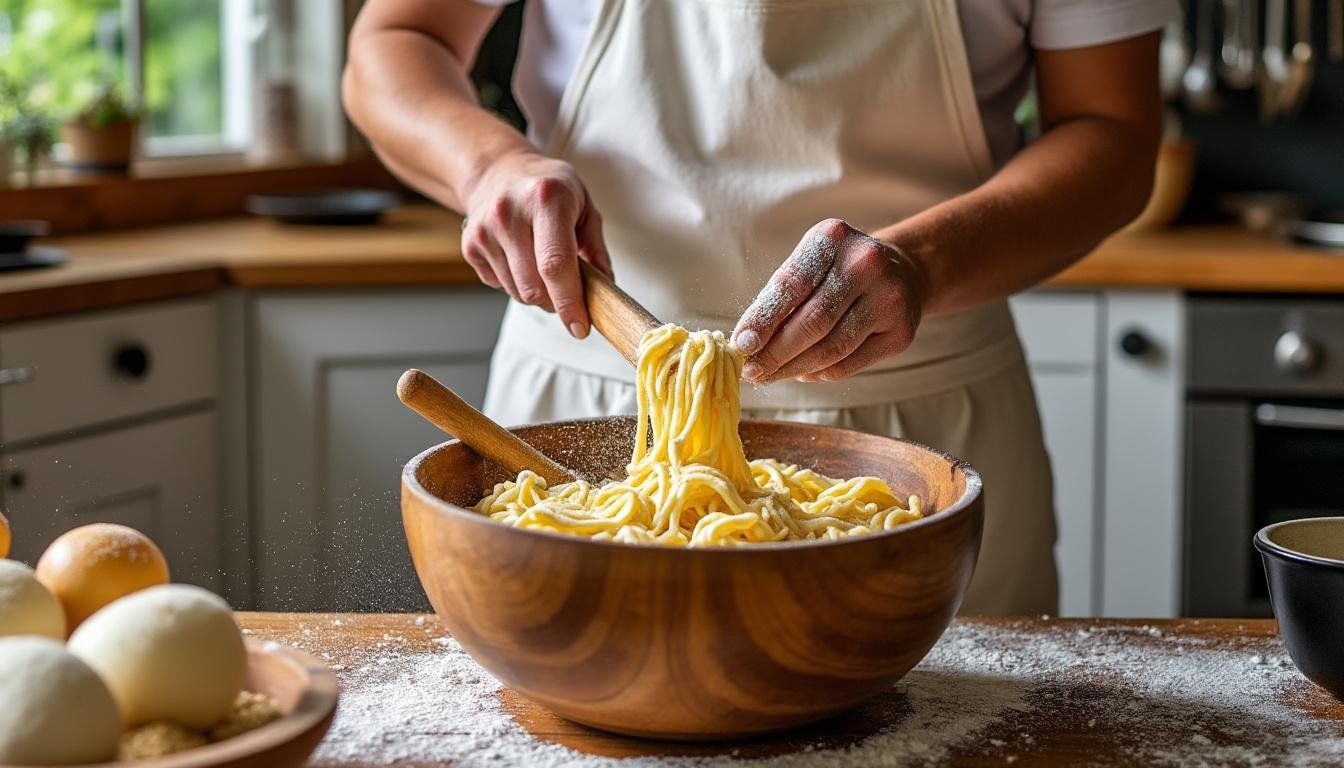 apprenez à préparer des spaetzle alsaciens authentiques avec cette recette facile. découvrez les ingrédients essentiels, les étapes de préparation et des astuces pour réussir ce plat traditionnel, idéal pour accompagner vos plats en sauce ou en gratin.