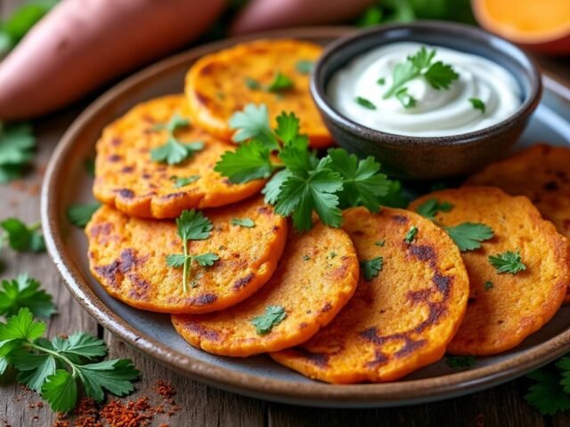 Galettes de patate douce et épices