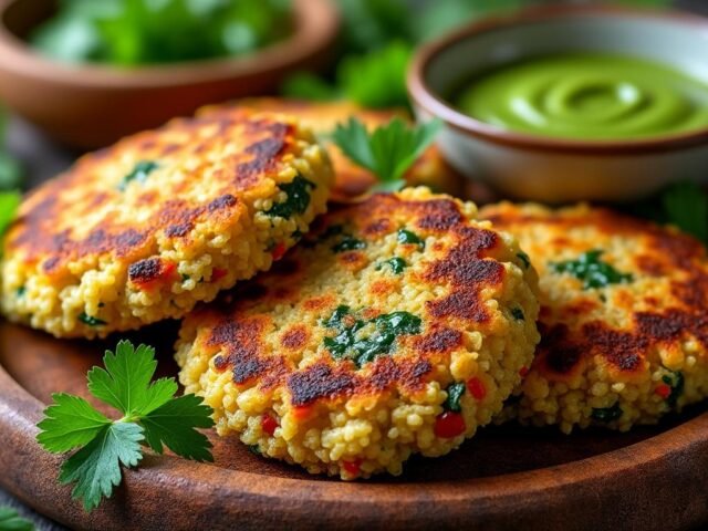 Galettes de quinoa et légumes