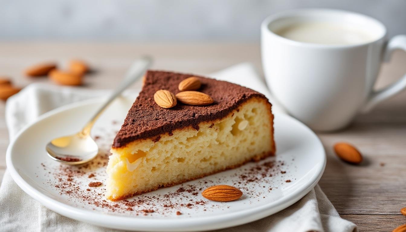découvrez notre irrésistible gâteau au lait d’amande et cacao, une délicieuse fusion de saveurs douces et riches. parfait pour les amateurs de desserts uniques, ce gâteau moelleux saura séduire vos papilles à chaque bouchée. idéal pour vos occasions spéciales ou simplement pour vous faire plaisir !