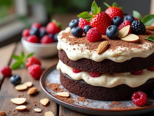 Gâteau au lait d’amande et cacao