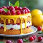 Gâteau aux cranberries et citron