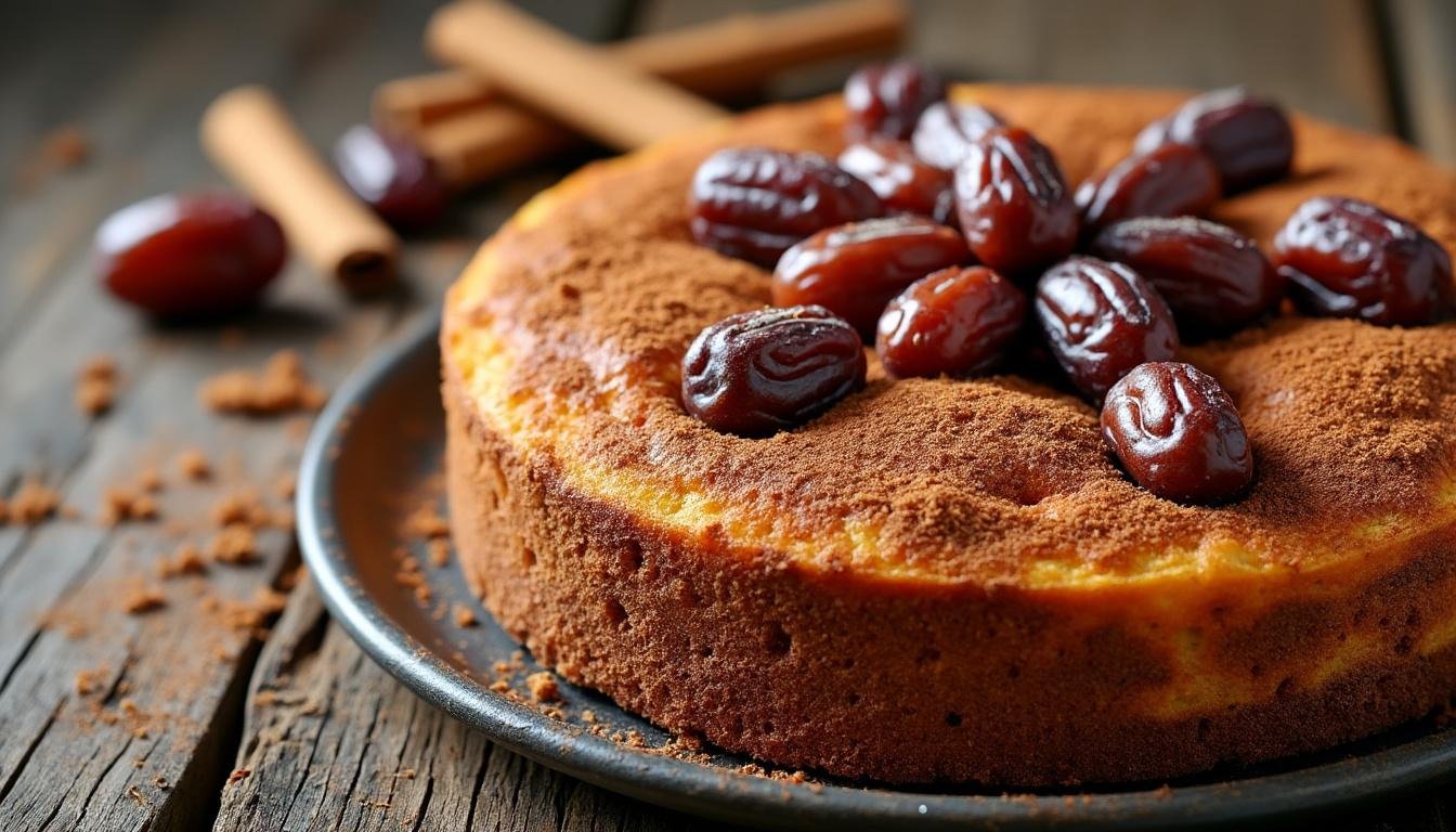 découvrez notre délicieux gâteau aux dattes et cannelle, une douceur moelleuse mêlant la richesse des dattes sucrées à l'arôme réconfortant de la cannelle. parfait pour vos pauses gourmandes ou en dessert, ce gâteau allie santé et plaisir. facile à préparer, il ravira vos invités et réchauffera votre cœur.